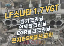 LF소나타 1.7VGT 크리닝3종, 전자EGR밸브 교환 정비